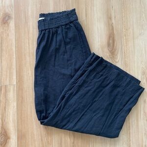 Abercrombie and fitch black linen pants